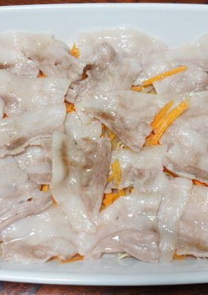 豚バラ肉・もやし・にんじんのレンジ蒸し-レシピのメイン写真