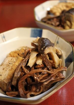 粉末いりこでぜんまい厚揚げエリンギの煮物-レシピのメイン写真