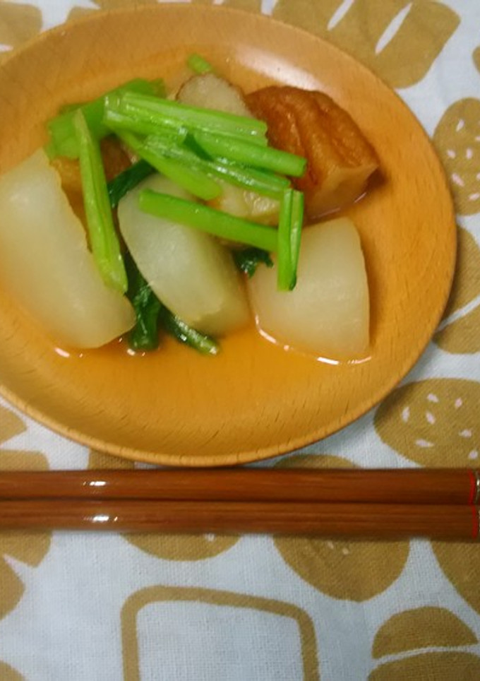 簡単☆めんつゆ白だし☆かぶとさつま揚げ煮-レシピのメイン写真