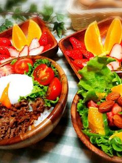 牛肉とニンニクのカフェ風丼-レシピのメイン写真