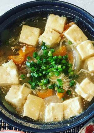 ﾉﾝｵｲﾙで 木綿豆腐のみぞれ餡かけ-レシピのメイン写真