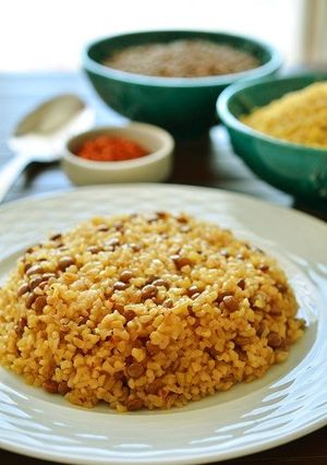 トルコ料理☆緑レンズ豆のブルグルピラフ-レシピのメイン写真