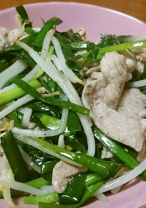 ニラ豚もやし マヨネーズ炒め-レシピのメイン写真