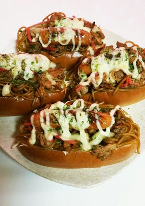 ソース焼きそば！ガッツリごてもりドッグ☆-レシピのメイン写真