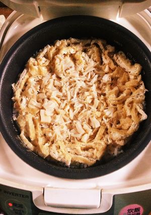 【主食】ホタテ缶とお揚げの炊き込みごはん-レシピのメイン写真