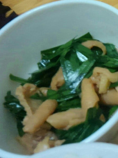 鶏皮とニラの簡単醤油和え-レシピのメイン写真
