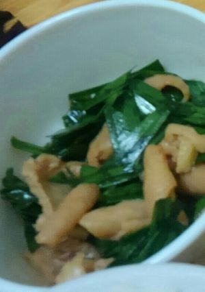 鶏皮とニラの簡単醤油和え-レシピのメイン写真