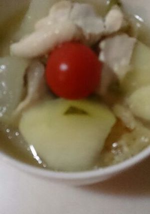 冬瓜と鶏肉お野菜のコンソメスープ-レシピのメイン写真