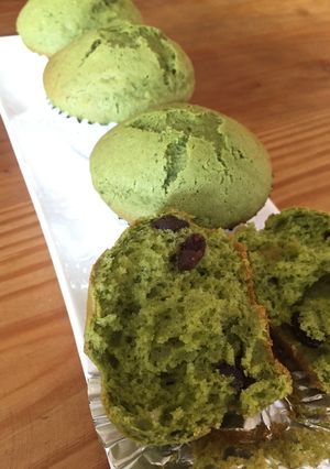 コストコパンケーキミックスで抹茶マフィン-レシピのメイン写真