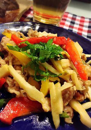 筍とカラフルパプリカの塩青椒肉絲-レシピのメイン写真