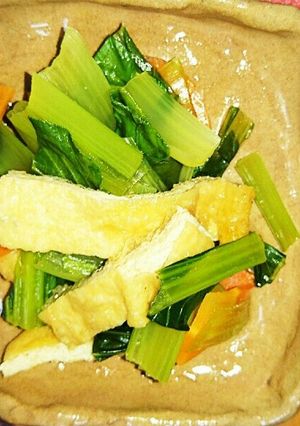 小松菜と油揚げのさっと煮-レシピのメイン写真