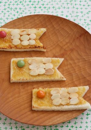 ハニー味噌トースト～こいのぼり風～-レシピのメイン写真