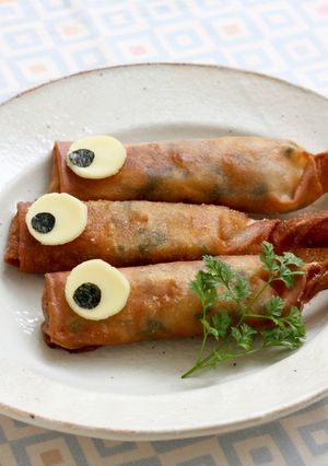 子供の日に!大豆のお肉のこいのぼり春巻き-レシピのメイン写真
