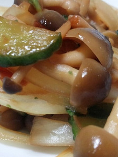 野菜とキノコの梅シソ炒め-レシピのメイン写真