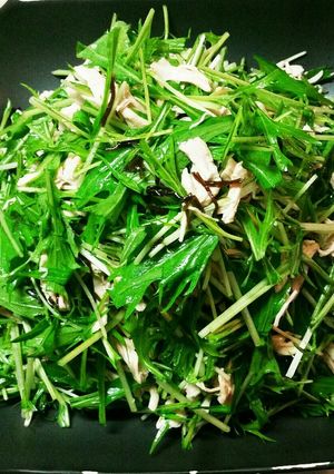 水菜とササミの塩昆布和え★-レシピのメイン写真