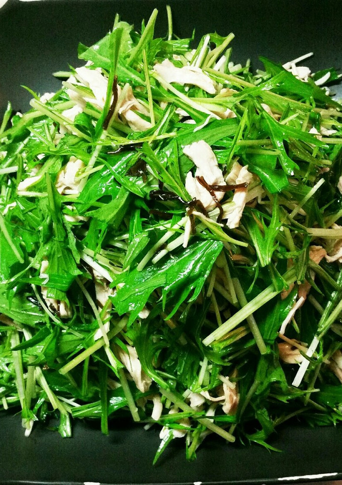 水菜とササミの塩昆布和え★-レシピのメイン写真