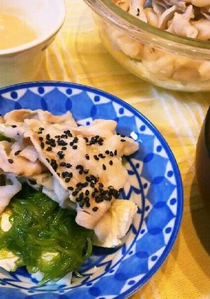 豆腐とめかぶの豚しゃぶサラダ-レシピのメイン写真