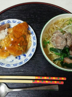 血管ダイエット食743(天津飯ラーメン)-レシピのメイン写真