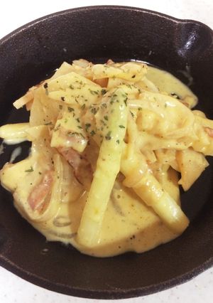 筍とホワイトアスパラのカルボナーラ風-レシピのメイン写真