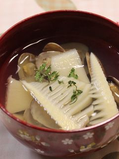 筍とあさりの白だしお吸い物【簡単!時短】-レシピのメイン写真
