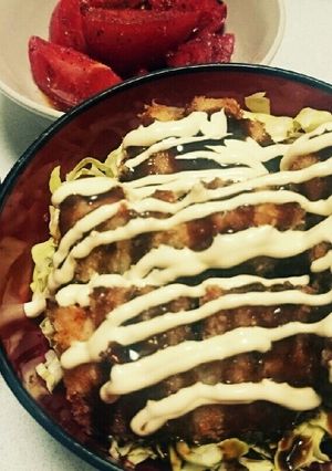 鶏胸肉のキャベツたっぷりチキンカツ丼！-レシピのメイン写真
