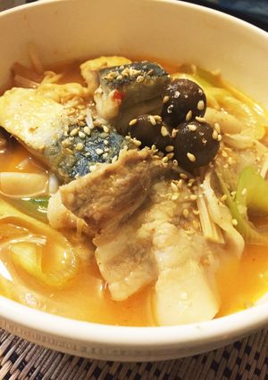 白だしとコチュジャンで♡鯖の韓国風スープ-レシピのメイン写真