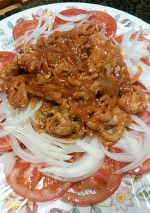 トマトと豚肉のサラダ(^_^)/-レシピのメイン写真