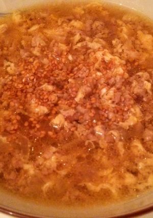 中華風豚ひき肉のがっつりスープ-レシピのメイン写真