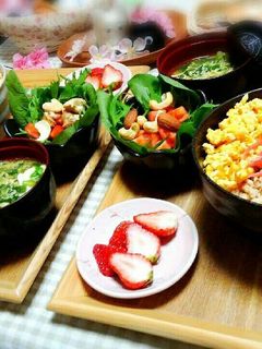 鶏そぼろ丼 和プレート-レシピのメイン写真