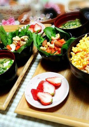 鶏そぼろ丼　和プレート-レシピのメイン写真