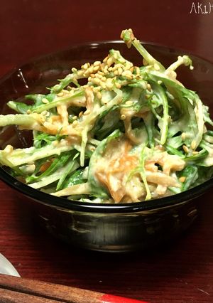 簡単☆水菜の白和えサラダ☆初心者-レシピのメイン写真
