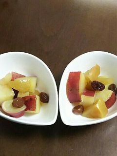 りんごとさつまいもとレーズンのみりん煮-レシピのメイン写真