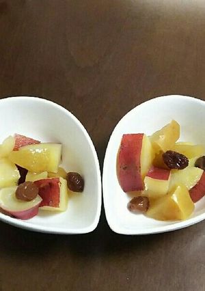 りんごとさつまいもとレーズンのみりん煮-レシピのメイン写真