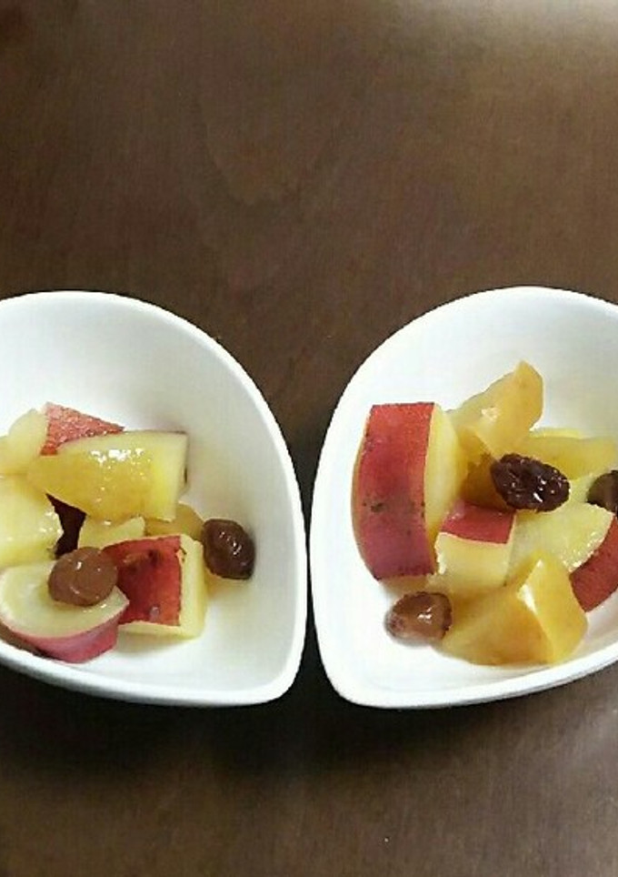 りんごとさつまいもとレーズンのみりん煮-レシピのメイン写真