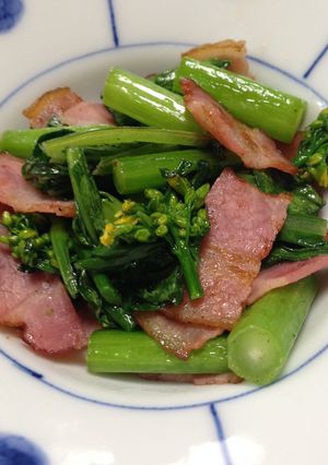 アスパラ菜とベーコンの炒めもの-レシピのメイン写真