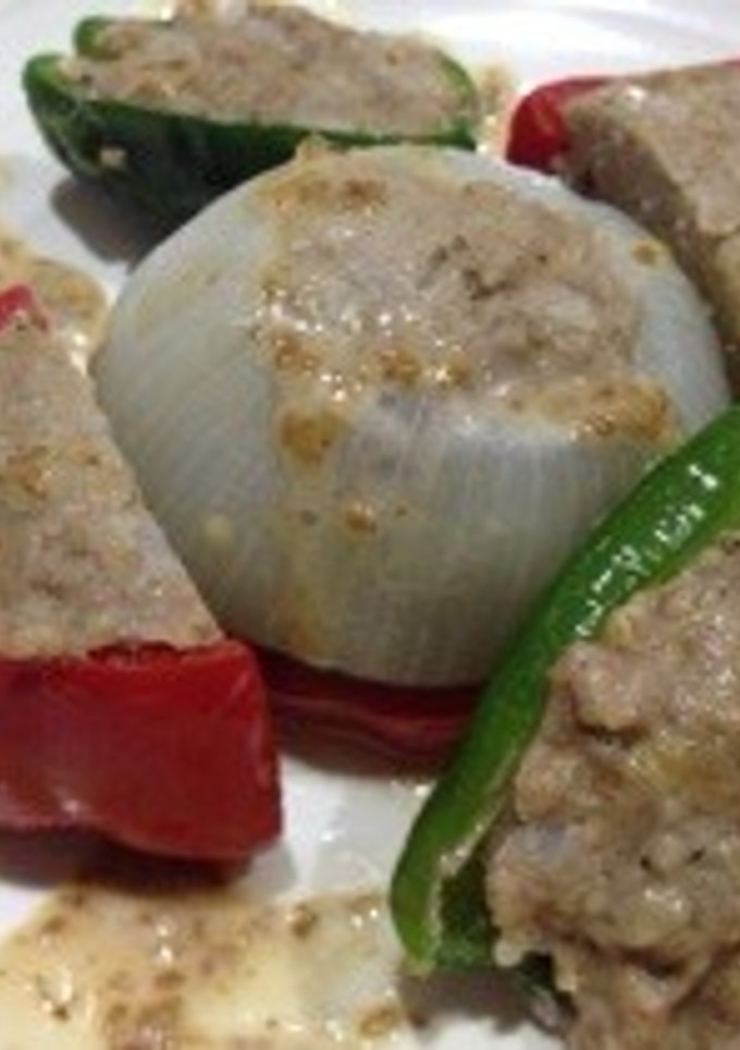 まるごと新たまねぎの肉詰めサラダ風-レシピのメイン写真