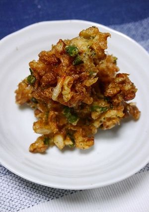 簡単！桜えびと竹輪のほんだしかき揚げ-レシピのメイン写真