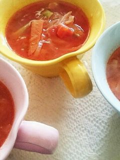 野菜いっぱい♪トマトスープ-レシピのメイン写真