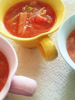 野菜いっぱい♪トマトスープ-レシピのメイン写真