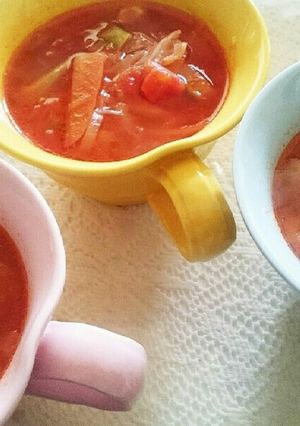 野菜いっぱい♪トマトスープ-レシピのメイン写真