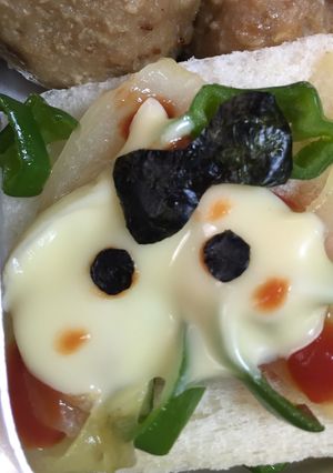 簡単☆パンdeほっぺちゃんキャラ弁-レシピのメイン写真