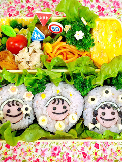 かんたんキャラ弁☆なかよしのり巻き弁当-レシピのメイン写真