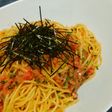 ドレッシングでコクとうまみのたらこスパ♪