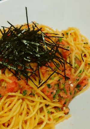 ドレッシングでコクとうまみのたらこスパ♪-レシピのメイン写真