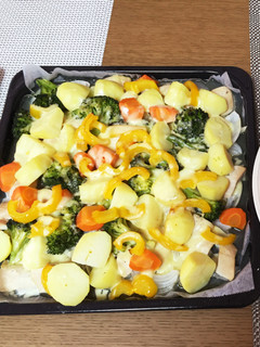 ササミといろいろ野菜のチーズオーブン焼き-レシピのメイン写真