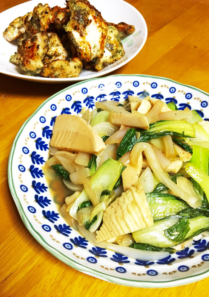 ささっと簡単★筍とちんげん菜の中華炒め★-レシピのメイン写真