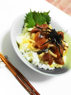 新玉葱入りマグロの漬け丼-レシピのメイン写真