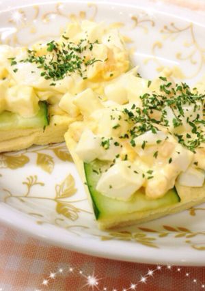 高野豆腐パンで☆マヨたまオープンサンド☆-レシピのメイン写真