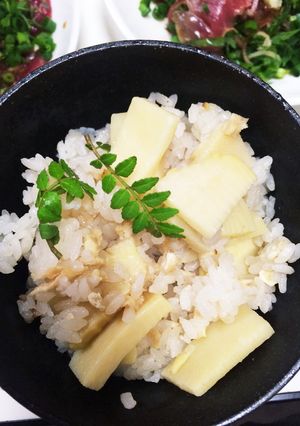 圧力鍋でアク抜き　　たけのこご飯-レシピのメイン写真