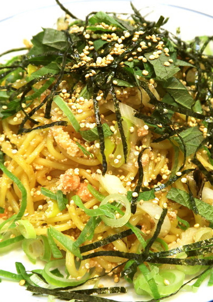 キヌアの簡単・時短！明太子の和風焼きそば-レシピのメイン写真